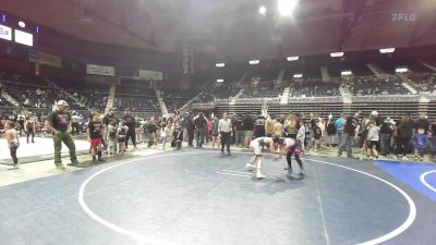 98 lbs Semifinal - Hayden Harshman, North Big Horn Rams vs Dominic Ornelas, Bear Creek Jr. Wrestling