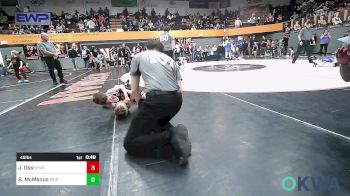 49 lbs Round Of 16 - Jensen Oss, Saints Youth Wrestling Club vs Barrett McManus, Piedmont