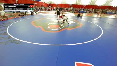 78-82 lbs Round 2 - Justin Brown, Coon Rapids vs Benjamin Sukolowsky, Batavia