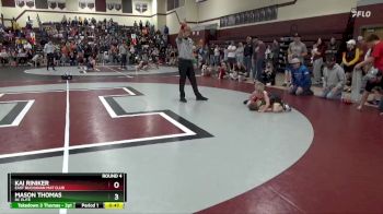 B-6 lbs Round 4 - Kai Riniker, East Buchanan Mat Club vs Mason Thomas, DC ELITE