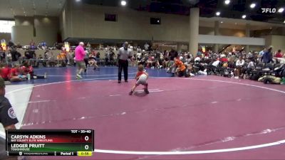 35+40 Cons. Round 1 - Carsyn Adkins, Bay County Elite Wrestling vs Ledger Pruitt, Toughhouse