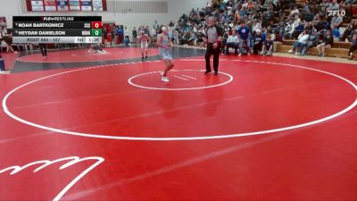 107 lbs 5th Place Match - Noah Bartkowicz, Sartell-Saint Stephen vs Heydan Danielson, Minneota