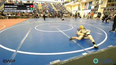61 lbs Consi Of 8 #2 - Bryer Williams, Locust Grove Youth Wrestling vs Shepherd Cox, Coweta Tiger Wrestling