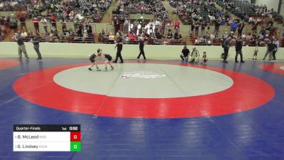 46 lbs Quarterfinal - Brooklyn McLeod, Bison Takedown Wrestling Club vs Grady Lindsey, Rockmart Takedown Club