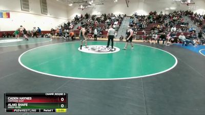 215 lbs Champ. Round 3 - Caden Haynes, Cheyenne East vs Alaki Shafe, Green River