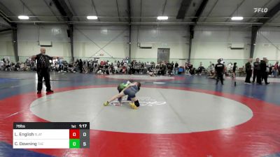 76 lbs Semifinal - Lincoln English, Slate Wrestling Academy vs Chase Downing, The Storm Wrestling Center