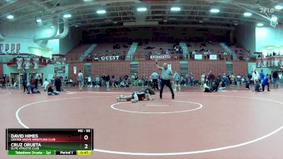 95 lbs Cons. Round 4 - Cruz Orueta, Elite Athletic Club vs David Himes, Center Grove Wrestling Club