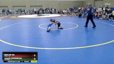 45 lbs Semis (4 Team) - Mason Zimmerman, Hastings vs Baylor Sel, F/MCC