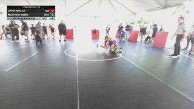 86 lbs 1st Place Match - Gavin Miller, Rancho Bernardo Wrestling vs Matthew Zubia, World Team Training Center
