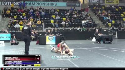 110 lbs Cons. Semi - Izabella Frezzo, New Jersey City University vs Kendra Ryan, North Central College