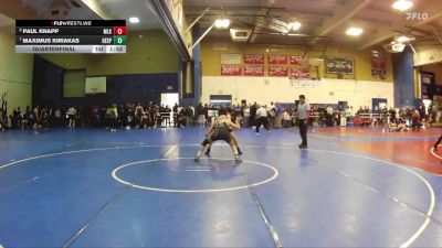 144 lbs Quarterfinal - Maximus Kiriakas, Hesperia vs Paul Knapp, Martin Luther King