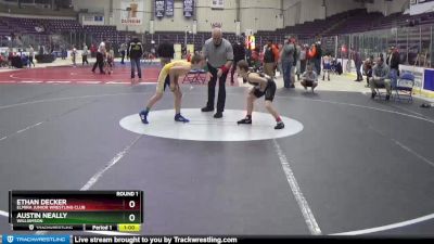 101 lbs Round 1 - Ethan Decker, Elmira Junior Wrestling Club vs Austin Neally, Williamson