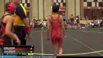 78 lbs Round 1 (6 Team) - Emma Grimes, Dark Angels vs Cole Desiano, Steel Valley Red