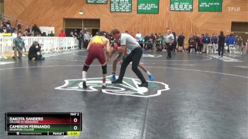 125 lbs Quarterfinal - Dakota Sanders, College Of Redwoods vs Cameron Fernando, Moorpark College