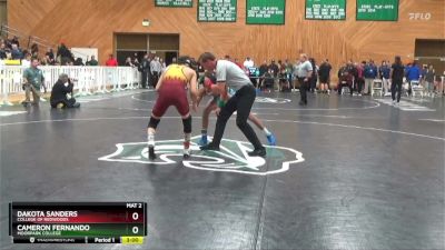 125 lbs Quarterfinal - Dakota Sanders, College Of Redwoods vs Cameron Fernando, Moorpark College