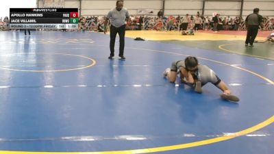 56 lbs Round 3 - 12:00pm Friday - Apollo Hawkins, PA USA vs Jace Villamil, Rough House W.C., CA