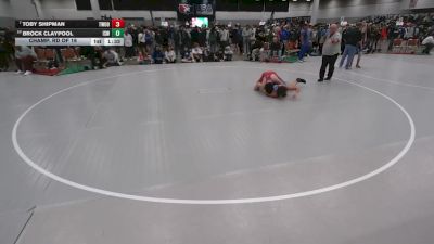 144 lbs Champ. Rd Of 16 - Toby Shipman, Threestyle Wrestling Of Oklahoma vs Brock Claypool, Izzy Style Wrestling