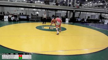 140A lbs 3rd Place - Jo Jo Przybycien, Fort Leboeuf/bad Karma vs Kaiser Simpson, Cushing Wrestling