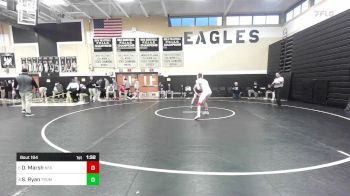 138 lbs Quarterfinal - Dugan Marsh, Norwich Free Academy vs Shane Ryan, Trumbull