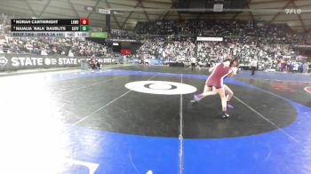 Girls 2A 100 lbs Quarterfinal - Najalia `Nala` Baublits, Eatonville (Girls) vs Norah Cartwright, Lakewood (Girls)