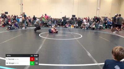 80 lbs Rr Rnd 4 - Tyler Farmer, All American K-4 vs William Singer, Ragin Raisins Concord K-4