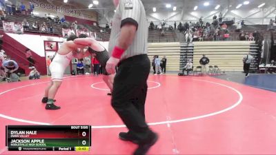 285 lbs 5th Place Match - Dylan Hale, Owen Valley vs Jackson Apple, Noblesville High School