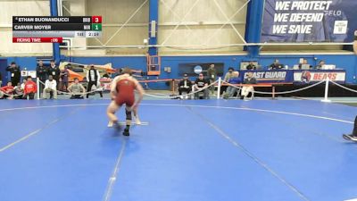 133 lbs 5th Place Match - Carver Moyer, Norwich vs Ethan Buonanducci, Bridgewater State
