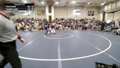 165 lbs 3rd Place - Cole Chase, Wayland vs Dominic Jarry, Pathfinder