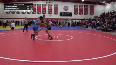 197 lbs Cons. Round 3 - Zeus Esparza, Chabot College vs Moustafa Hegab, San Jose State University