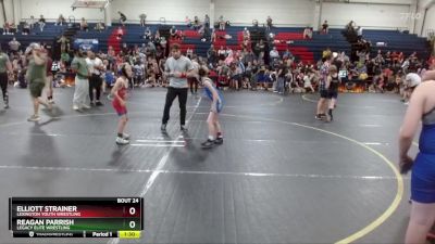 68 lbs Semifinal - Elliott Strainer, Lexington Youth Wrestling vs Reagan Parrish, Legacy Elite Wrestling