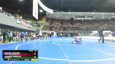 100 lbs Champ. Round 1 - Samuel Sanchez, Rough House Wrestling vs Andrew Morales, California