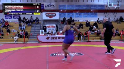 207 lbs 1st Place Match - Kathryn Hingano, Southern Oregon University vs Fernanda Canedo, Westcliff