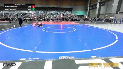 52 lbs Consi Of 16 #2 - Korban Grant, Athlos Wrestling vs Knox Massey, Crater Mat Club