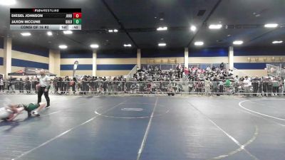 109 lbs Consi Of 16 #2 - Diesel Johnson, Jordan Jimenez Academy vs Jaxon McCune, Gold Rush Wr Ac