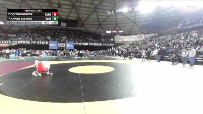 Boys 4A 138 lbs Champ. Round 1 - Xavier Salinas, Richland vs Colton Rogers, Kamiakin