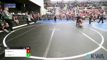 75 lbs Round Of 16 - Jace Wynn, Grove Takedown Club vs Dallin Swan, IRONMEN Wrestling Club