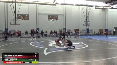 125 lbs Semifinal - Riley Parker, Johns Hopkins vs Michael Policarpio, Roanoke College