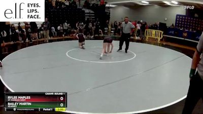 115 lbs. Champ. Round 1 - Rylee Maples, St. Charles West vs Bailey Martin, Kearney