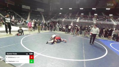 90 lbs Quarterfinal - Payson Attebury, Team Grand Valley Elite vs Angelo Nielson, Cowboy Kids WC