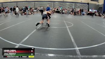 100 lbs Round 4 (8 Team) - Cole Fernald, FCA Hurricanes vs Asher Cabral, Mat Assassins Red