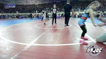 50 lbs Round Of 16 - Violet Jones, Honey Badgers Wrestling Club vs Azayla Mitchell, El Reno Wrestling Club