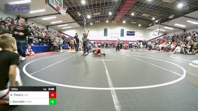 52 lbs Round Of 16 - Ryland Peters, Claremore Wrestling Club vs Isaac Swindell, Cowboy Wrestling