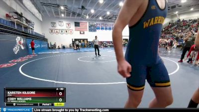 80 lbs Semifinal - Cody Williams, CY Middle School vs Karsten Kilgore, CCA