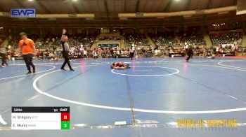 52 lbs Consi Of 32 #2 - Hayden Gregory, Tulsa Blue T Panthers vs Elias Muniz, Red Star Wrestling Academy