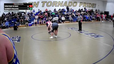 285 lbs Quarterfinal - Garrett Pollock, Thomas Jefferson vs Jonathan Wymer, New Castle