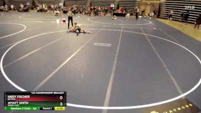 133 Championship Bracket Cons. Round 3 - Wyatt Smith, Prior Lake vs Andy Fischer, Becker