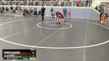 126 lbs Quarterfinal - Hannah Caulkins, Mid Valley Wrestling Club vs Lylah Wray, Glacier Bear Wrestling Club