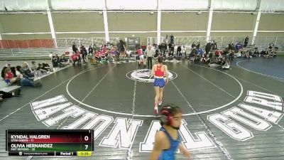 102 lbs Semis (4 Team) - Audrey Lensegrav, Mat Demons vs Evelynn Jensen, Utah Green