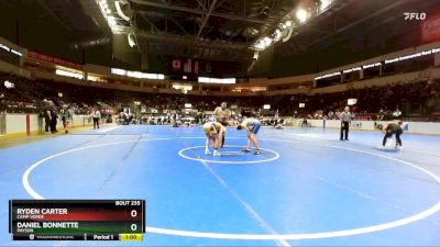 126 lbs Cons. Round 1 - Ryden Carter, Camp Verde vs Daniel Bonnette, Payson