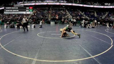 2A 113 lbs Champ. Round 1 - Joseph Maples, South Lenoir High School vs Sawyer Griffin, West Stanly